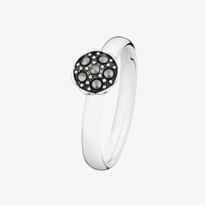 Spinning Silver Daring Round Marcasite Ring 70613