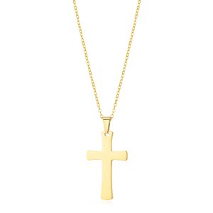 Males’s Gold Plated Stainless Metal Pass Necklace