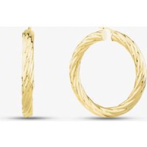 9ct Yellow Gold Extra Large Twisted Hoop Earrings INV102485 (15.8G)