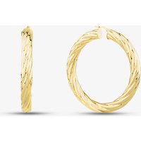 9ct Yellow Gold Extra Large Twisted Hoop Earrings INV102485 (15.8G) - Image 2