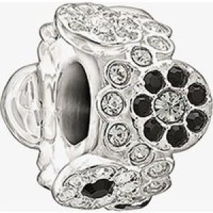 Chamilia Black And White Crystal Flower Charm 2083-0454