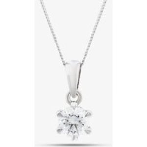 Platinum Certified 0.40ct Brilliant Cut Diamond Pendant Necklace 6 CLAW PLAT PDT MO – 40PT