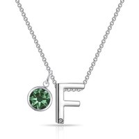 Preliminary F Necklace with Birthstone Allure Created with Zircondia® Crystals - Image 2