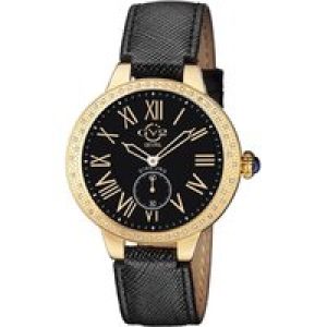 Gv2 Astor WoMens Black Dial Calfskin Leather Watch – One Size