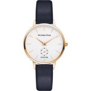Victoria Hyde London Luxury WoMens Watch with Second Hand Design – Navy Stainless Steel – One Size