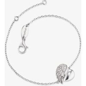 Angel Whisperer Silver Heart Wing Bracelet ERB-LILHEARTWING