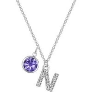 Pave Preliminary N Necklace with Birthstone Allure Created with Zircondia® Crystals