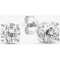 Silver Cubic Zirconia Large Round Stud Earrings ZVE04654 - Image 2