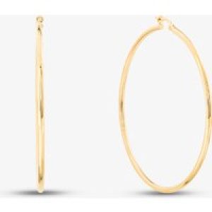 9ct Yellow Gold 50mm Large Round Hoop Earrings UER108Y