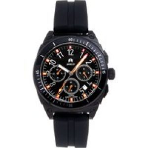 Shield Mens Sonar Chronograph Strap Watch w/Date – Black Stainless Steel – One Size
