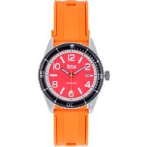 Reign Mens Gage Automatic Watch w/Date – Orange Rubber – One Size