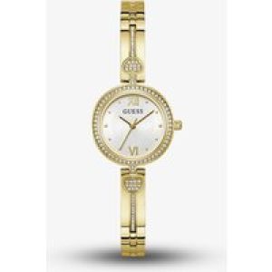 Guess Ladies Lovely Gold Tone Crystal Heart Watch GW0655L2