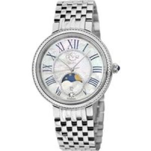 Gv2 WoMens Genoa SS Case,White MOP Dial, Stainless Steel Bracelet – Silver – One Size