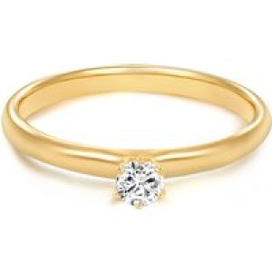 Tresor 1934 Womens Trilani Female Sterling Silver Ring – Gold – Size R