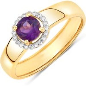 Rafaela Donata Womens Khushi Female Sterling Silver Ring – Gold – Size P