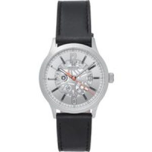 Heritor Automatic Mens Dayne Leather-Band Watch w/Date – Grey/White Stainless Steel – One Size