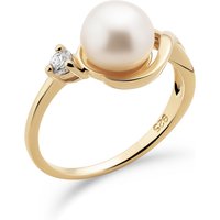 Orphelia WoMens 925 Sterling Silver Ring - Gold ZR-7473 - Size R 1/2 - Image 2