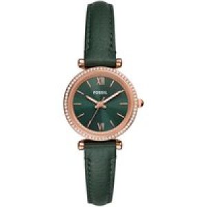 Fossil Carlie WoMens Green Watch ES5370 Leather (archived) – One Size
