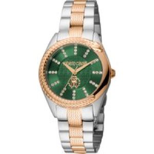 Roberto Cavalli Womens RC5L038M0115 Women Quartz Stainless Steel Dark Green 5 ATM 32 mm – One Size