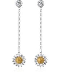 Daisy Drop Earrings Created with Zircondia® Crystals