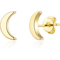 Gold Plated Moon Stud Earrings - Image 2
