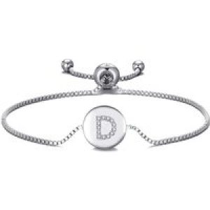 Preliminary Friendship Bracelet Letter D Created with Zircondia® Crystals