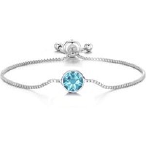 Gentle Blue Crystal Bracelet Created with Zircondia® Crystals