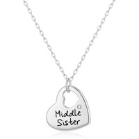 Center Sister Center Necklace Created with Zircondia® Crystals - Image 2