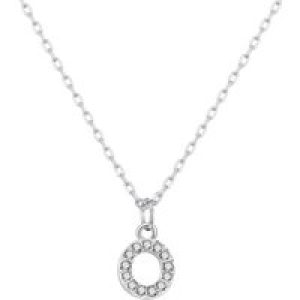 Pave Preliminary Necklace Letter O Created with Zircondia® Crystals