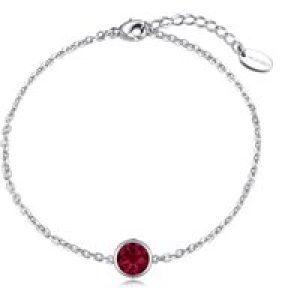 Purple Crystal Anklet Created with Zircondia® Crystals