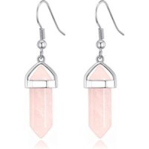 Rose Quartz Gemstone Drop Earrings