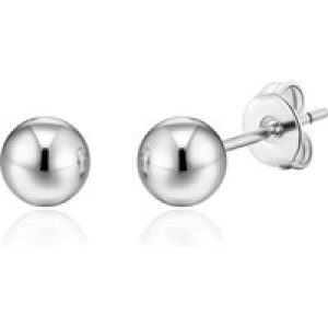 Silver Plated Ball Stud Earrings