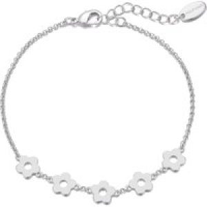 Silver Plated Flower Bracelet