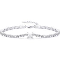 Sq. Solitaire Tennis Bracelet Created with Zircondia® Crystals - Image 2
