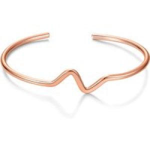 Rose Gold Plated Wave Cuff Bangle