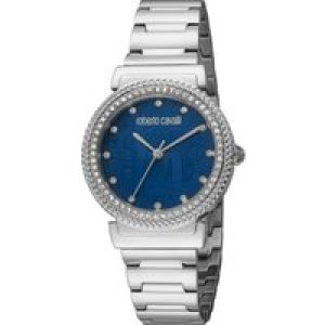 Roberto Cavalli Womens RC5L039M0045 Men Quartz Dark Blue Stainless Steel 5 ATM 32 mm – One Size