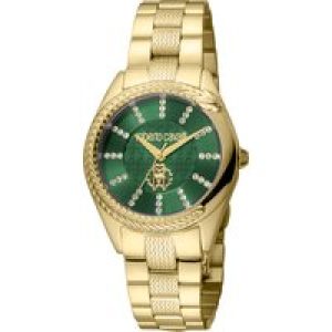 Roberto Cavalli RC5L038M0065 4894626190001 Womens Quartz Stainless Steel Dark Green 5 ATM 32 mm Watch – One Size