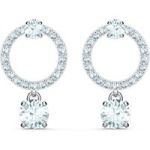 Swarovski Draw in Silver Circle Earrings