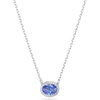 Swarovski Constella Blue Oval Minimize Rhodium Necklace - 45cm - Image 2