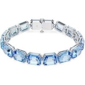 Swarovski Millenia Rhodium Plated Blue Octagon Minimize Crystal Bracelet