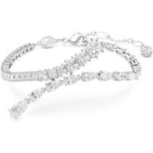 Swarovski Matrix Rhodium Plated Combined Minimize White Crystal Bracelet