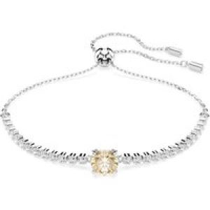 Swarovski Matrix Tennis Rhodium White and Yellow Combined Cuts Bracelet