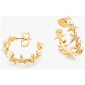 Kate Spade New York Gold Crystal Starfish Hoop Earrings – Gold