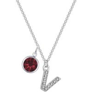 Pave Preliminary V Necklace with Birthstone Attraction Created with Zircondia® Crystals