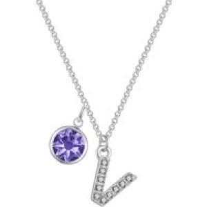 Pave Preliminary V Necklace with Birthstone Allure Created with Zircondia® Crystals