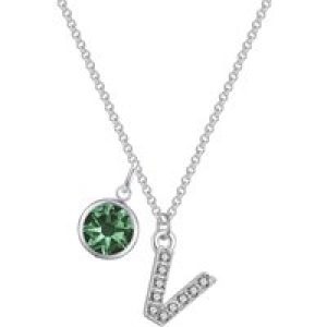 Pave Preliminary V Necklace with Birthstone Allure Created with Zircondia® Crystals