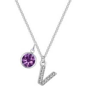 Pave Preliminary V Necklace with Birthstone Allure Created with Zircondia® Crystals