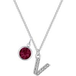 Pave Preliminary V Necklace with Birthstone Appeal Created with Zircondia® Crystals