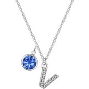 Pave Preliminary V Necklace with Birthstone Attraction Created with Zircondia® Crystals