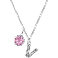 Pave Preliminary V Necklace with Birthstone Attraction Created with Zircondia® Crystals - Image 2
